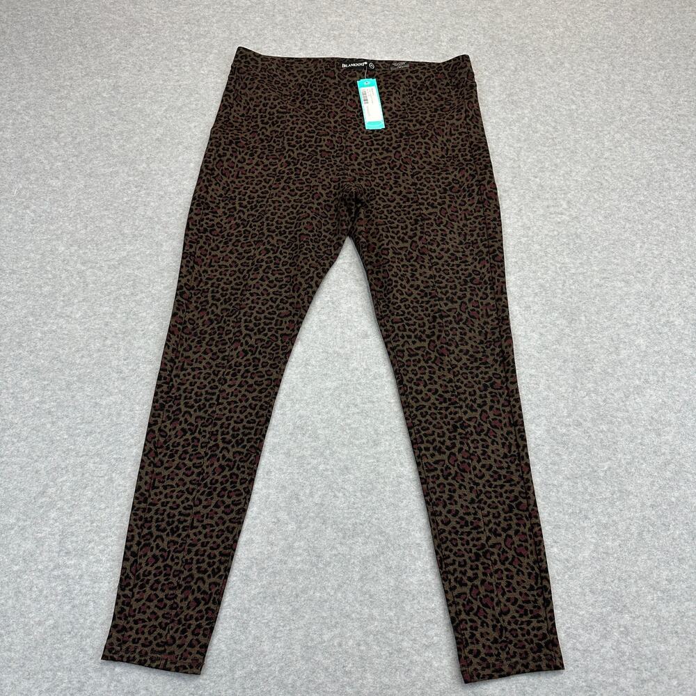 BLANK NYC Clark Legging WMNS 31 Brown Leopard Print Pull On Stretchy Ponte Knit